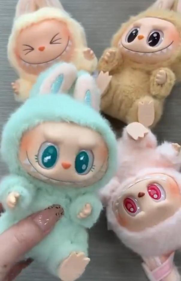 Multicolor Silicone Labubu Doll - 1 Pc for Kids