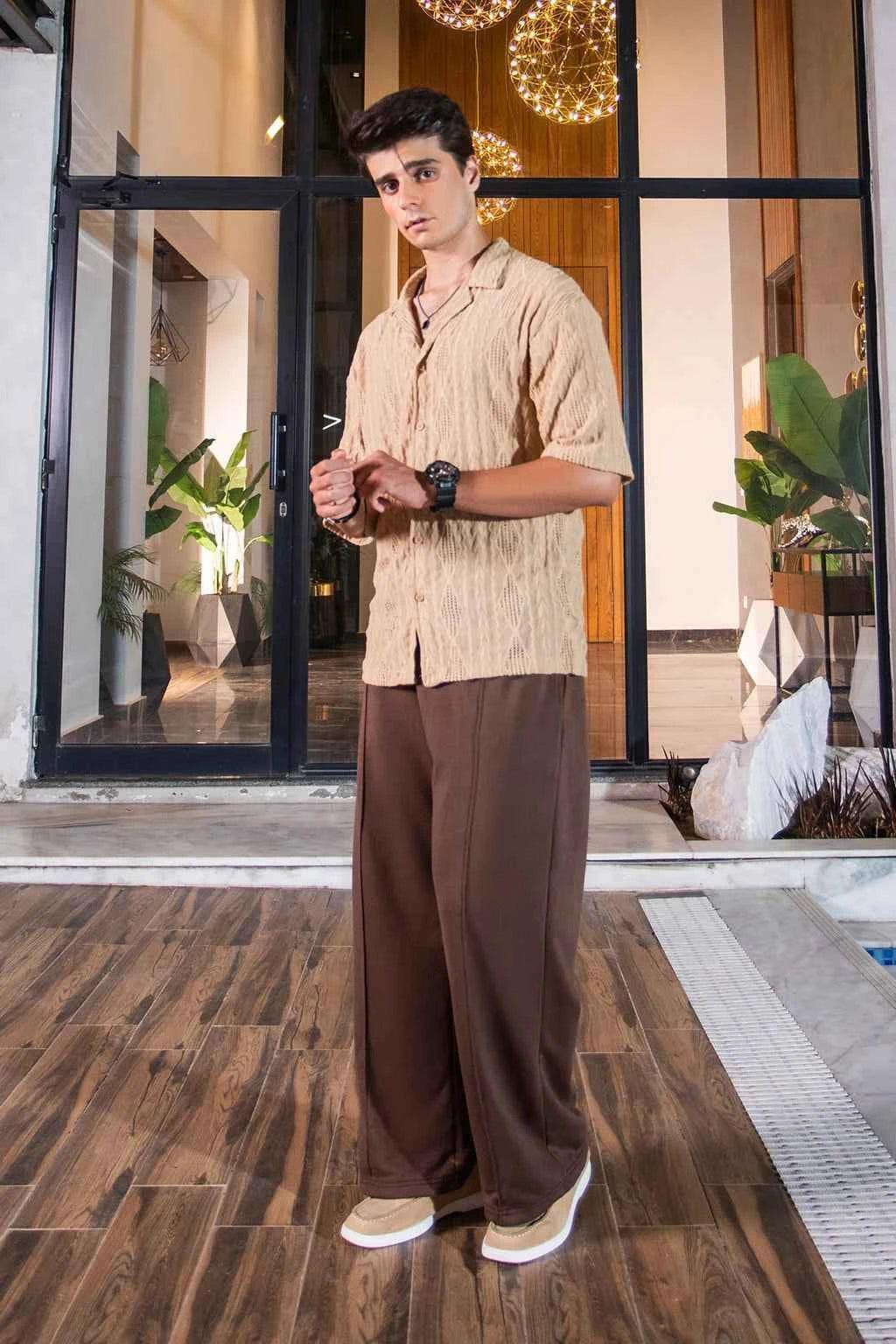 Men’s Relaxed Fit Trouser in Chocolate Brown for Ultimate Comfort EW-000235-5