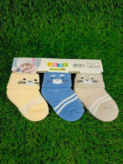 Baby Plain Socks - Pack Of 3