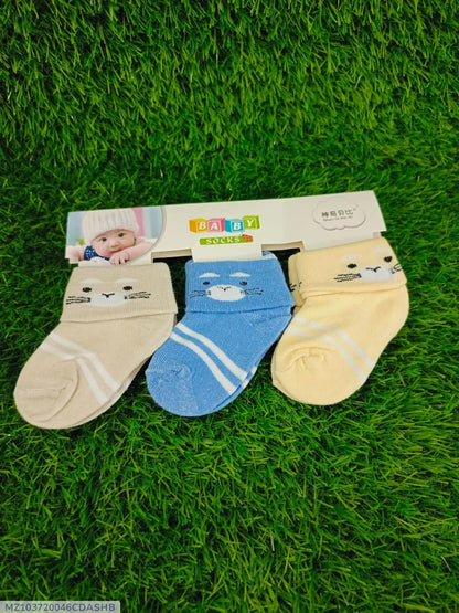 Baby Plain Socks - Pack Of 3