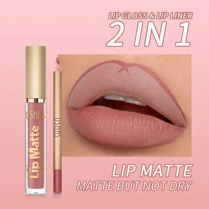 2 In 1 Lipstick And Lip Liner Set