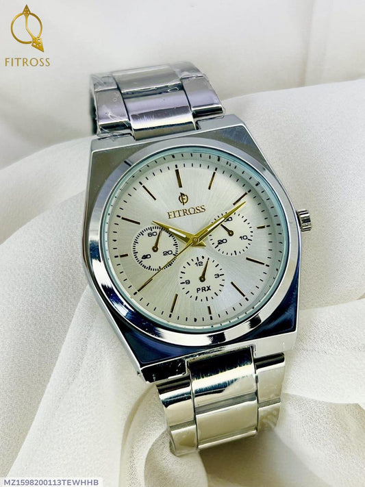 Men's Water Resistant Quartz Watch with Chain Strap - 1 Pc