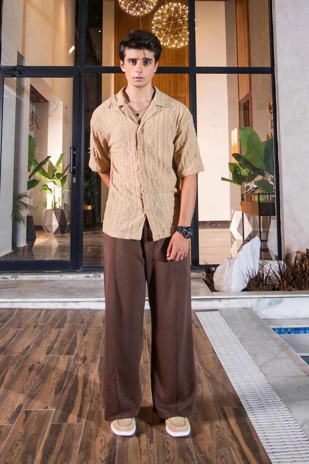 Men’s Relaxed Fit Trouser in Chocolate Brown for Ultimate Comfort EW-000235-5
