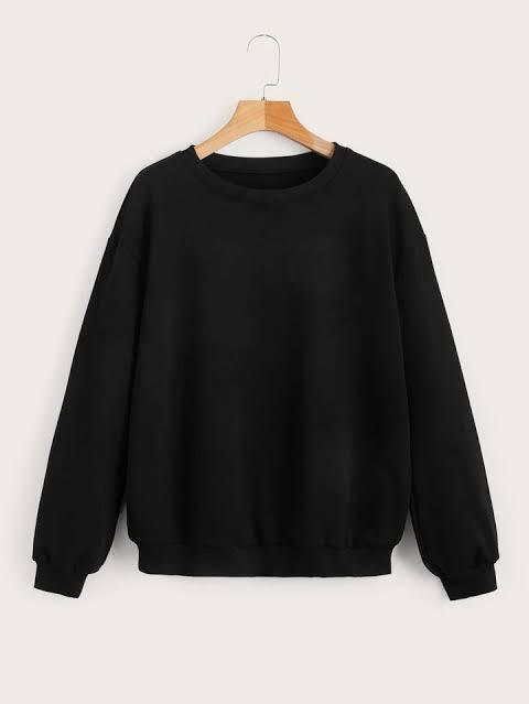 Men's Cotton Fleece Sweater - Classic Plain Design - 1 Pc