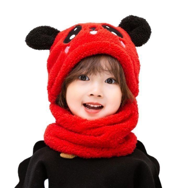 Beanie kids Winter Warm Caps with neck warmer for Kids Girls Boys