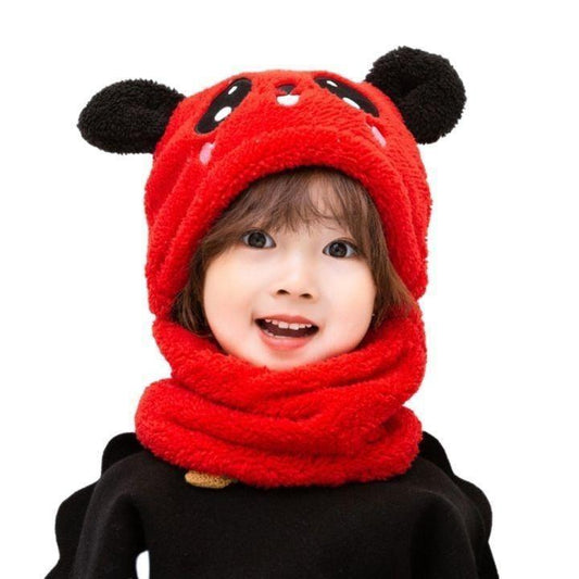 Beanie kids Winter Warm Caps with neck warmer for Kids Girls Boys