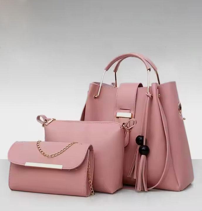 Women's PU Leather Plain Hand Bag