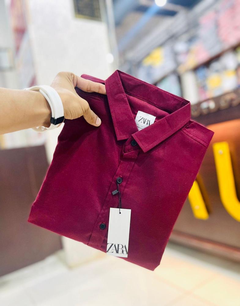 1 Pc Men's Cotton Plain Casual Shirt